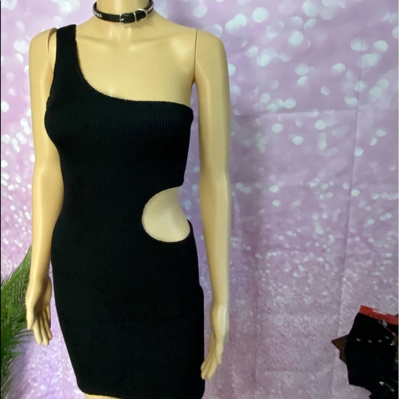 🥀TRIPP NWT serpent dress, stretches, open on side to back, one shoulder goth - Picture 9 of 14